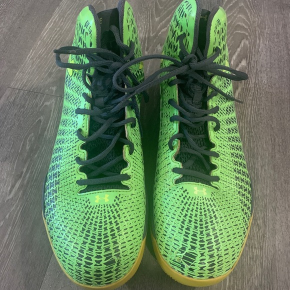 UNDER ARMOUR DRIVE Lime Neon Green Clutch Fit Hightop Micro G MEN'S SIZE 12.5 - Picture 2 of 4
